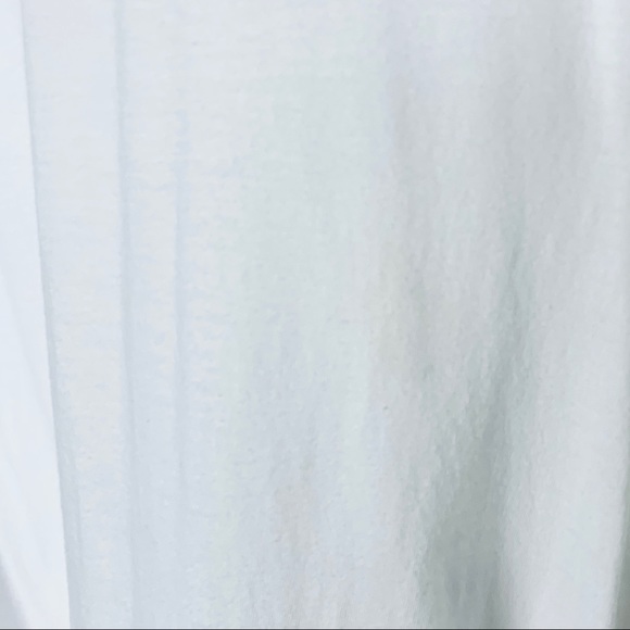 Mark And Estel | White Flowy Asymmetric Crew Neck High-Low Cotton T-Shirt Dress - Picture 13 of 16